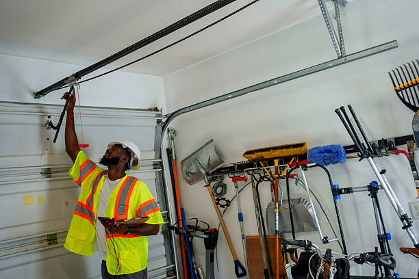 Professional Garage Door Panel Replacement technician working in Smithville, TX